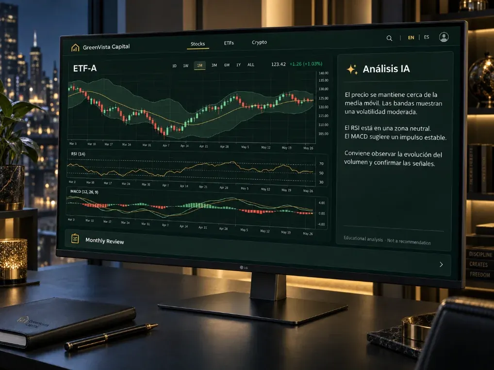 Captura de la plataforma de análisis
